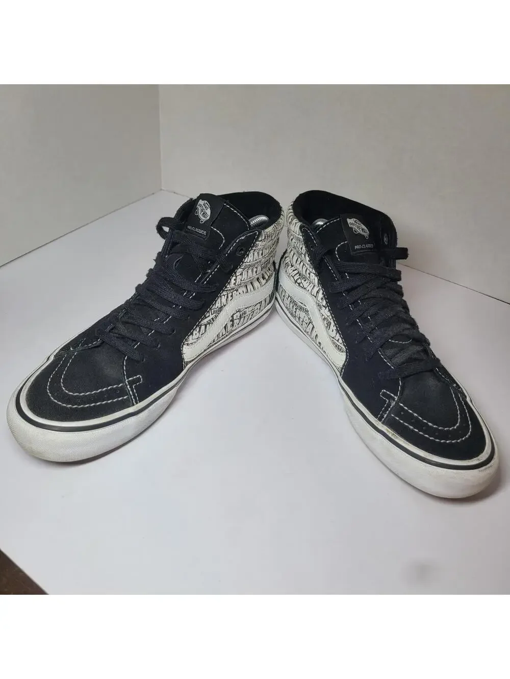 Vans Sk8-Hi Pro Baker Black White Skateboards Sneakers Sz 8.0
